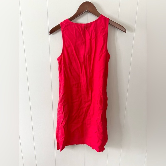 J Crew red sleeveless linen blend mini dress size 0 new - Picture 3 of 9
